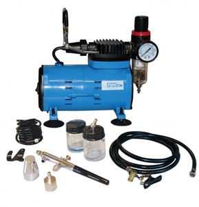 Изображение Airbrush-Kompressor-Set;Ölfrei Güde