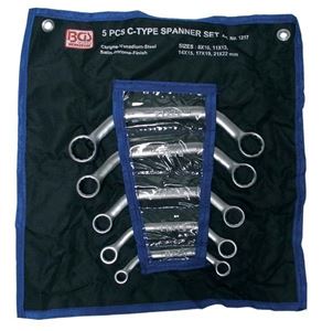 Obrazek Starter - und Blockschlüssel Satz, 5 tlg., 10 x 11 - 18 x 19 mm, BGS,  Wv_1217