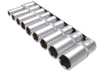 Obrazek Steckschlüssel-Einsätze, tief, 9 tlg., 10-24 mm, 1/2, BGS,  Wv_2223