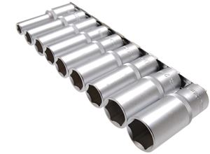 Obrazek Steckschlüssel-Einsätze, tief, 9 tlg., 10-24 mm, 1/2, BGS,  Wv_2223