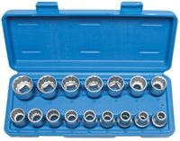 Obrazek Steckschlüssel-Einsätze 1/2, 15 tlg., 10-24 mm, 12-kant, BGS,  Wv_2226
