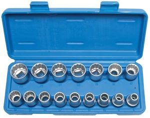 Afbeelding van Steckschlüssel-Einsätze 1/2, 15 tlg., 10-24 mm, 12-kant, BGS,  Wv_2226