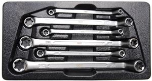 Bild von Doppel-Ringschlüsselsatz f. E-Profil-Schrauben, tief gekrÖpft., 6 tlg., E6-E24, BGS,  Wv_2281