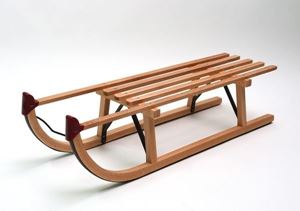 Bild von Holzschlitten 100 cm mit Kunststoffkappen