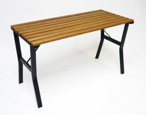 Bild von Gartentisch \*Modern\* 110 cm Holz/Metall