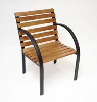 Bild von Gartenstuhl \*Modern\* 55 cm Holz/Metall