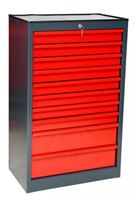 Изображение Schubladenschrank 8/2 anthrazit/rot 675x425x1120