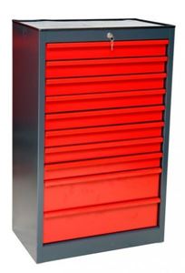 Εικόνα της Schubladenschrank 8/2 anthrazit/rot 675x425x1120