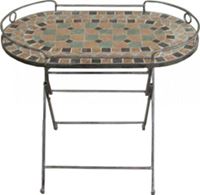 Bild von ServiertischTISCH 68X41X60 FIORE GRAU   023389C