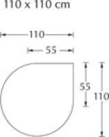Bild von Glas-UnterlegplattenGLASPLATTE 6MM 1 100X1100 TROPFENFORM