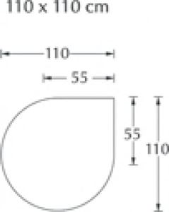 Bild von Glas-UnterlegplattenGLASPLATTE 6MM 1 100X1100 TROPFENFORM