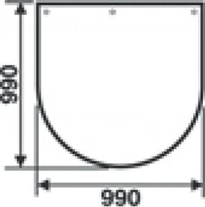 Obrazek UnterlegplattenUNTERLEGPLATTE E M GRAU    990X990 MM