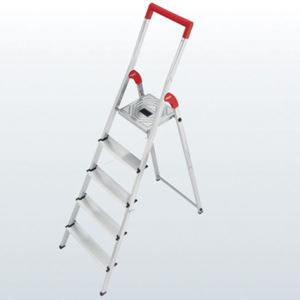 Bild von Sicherheits-Haushaltsleiter L 50HAILO ALU-LEITER 6 STUFEN       8936