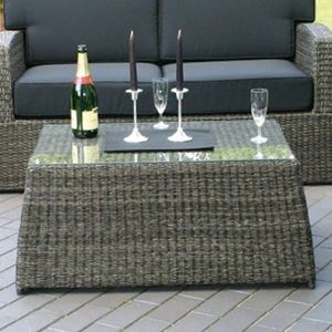 Bild von Couchtisch, stapelbar, mit 5 mm SicherheitsglasALU-GEFLECHTCOUC HTISCH GRANADA 52715