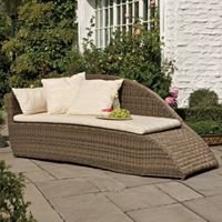 Bild von Aluminium-Polyrattanliege ToscaLIEGE TOSCA NATUR          50794