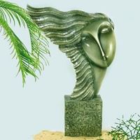 Bild von Frauenkopf wehendes HaarFRAUENKOPF HAAR SILBER H.50CM  07902