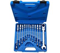 Εικόνα της Ratschenring-Maulschlüssel Set, 90Ḟ stufenlos abwinkelbar, 12-tlg., 8-19 mm