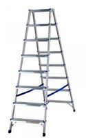Bild von Beidseitig begehbare Stufenleiter mit 2 x 8 Stufen Hanselifter