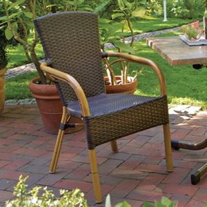 Obrazek Stapelsessel, natur / moccaALU-STAPELSESSEL NAT/MOCCA HAWAII 63