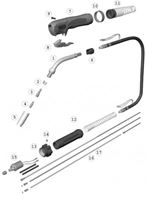 Bild von SMB 25/5m Brenner mit Drucktaster - SMB 25/5m Brenner mit Drucktaster