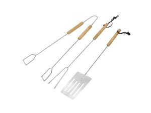 Immagine di 3-teiliges BBQ Grillset Zange, Wender und Gabel (D16)