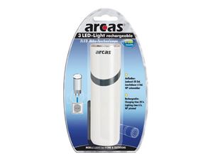 Afbeelding van Arcas 3 LED Akku-Taschenlampe wiederaufladbar