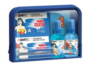 Bild von EMTEC Travel Essentials Reinigungsset, Superman und Wonder Woman