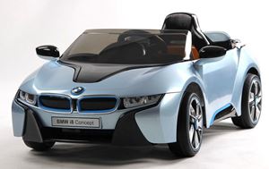 Bild von Kinderfahrzeug - Elektro Auto - "BMW i8 - iVision" - lizenziert mit 2x 12V Motoren- blau