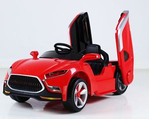 Resim Kinderfahrzeug - Elektro Auto Future 12V7A Akku, 2 Motoren- 2,4Ghz ferngesteuert, mit MP3- rot