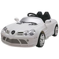 Immagine di Kinderfahrzeug - Elektro Auto "Mercedes SLR McLaren" - lizenziert - 12V7AH Akku,2 Motoren- 2,4Ghz Fernsteuerung, MP3- weiss