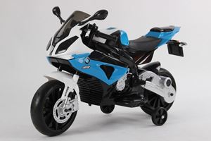 Immagine di Kinderfahrzeug - Elektro Kindermotorrad - von BMW lizenziert "S1000RR" 12V7Ah- blau