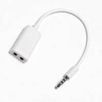 Afbeelding van Usb 3.5mm stereo Audio splitter Kabel Schwarz  3,5 mm Klinke für Iphone/Ipod