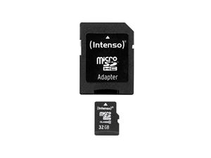 Εικόνα της MicroSDHC 32GB Intenso +Adapter CL10 Blister