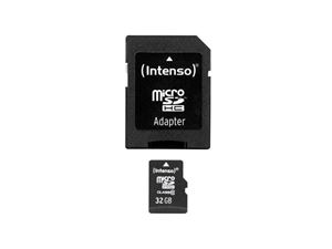 Bild von MicroSDHC 32GB Intenso +Adapter CL10 Blister