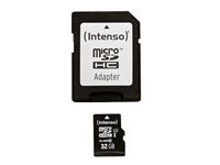 Imagen de MicroSDHC 32GB Intenso Premium CL10 UHS-I +Adapter Blister