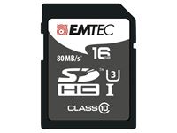 Resim SDHC 16GB EMTEC CL10 Platinum 80MB/s UHS-I U3 Blister