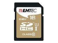 Изображение SDHC 16GB EMTEC CL10 Gold+ UHS-I 85MB/s Blister