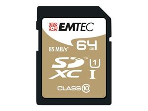 Imagen de SDXC 64GB Emtec CL10 Gold+ UHS-I 85MB/s Blister