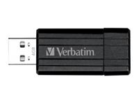 Εικόνα της USB FlashDrive 8GB Verbatim PinStripe (Schwarz/Black) Blister
