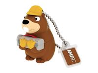 Εικόνα της USB FlashDrive 8GB EMTEC Blister Animalitos (Building Beaver)
