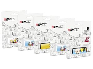 Afbeelding van USB FlashDrive 8GB EMTEC Peanuts Blister - 5 Stück Pack