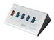 Resim LogiLink USB 3.0 Hub 4 Port + 1x Schnell-Ladeport (silber)