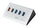 Afbeelding van LogiLink USB 3.0 Hub 4 Port + 1x Schnell-Ladeport (silber)