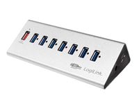 Imagen de LogiLink USB 3.0 Hub 7 Port + 1x Schnell-Ladeport (silber)
