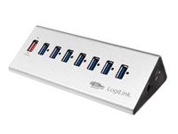 Εικόνα της LogiLink USB 3.0 Hub 7 Port + 1x Schnell-Ladeport (silber)