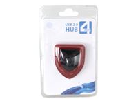 Obrazek USB HUB 4-Port USB 2.0 Dreieck Rot