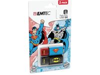 Afbeelding van USB FlashDrive 8GB EMTEC C600 Batman/Superman Doppelpack