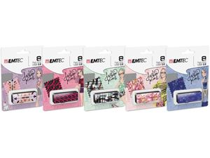 Bild von USB FlashDrive 8GB EMTEC Fashion Prints M700 Blister - 5 Stück Pack