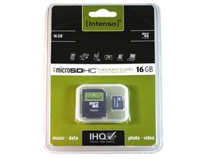 Immagine di MicroSDHC 16GB Intenso +Adapter CL4 Blister