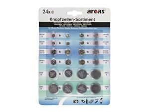 Bild von Batterie Arcas Knopfzellen-Set AG1 bis CR2032 (24 St.)